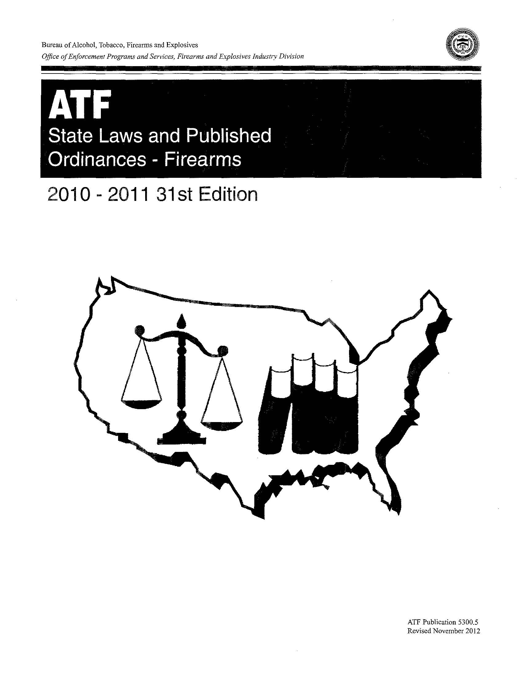 2010 - 2011, 31st Edition - State Laws and Published Ordinances - Firearms cover
